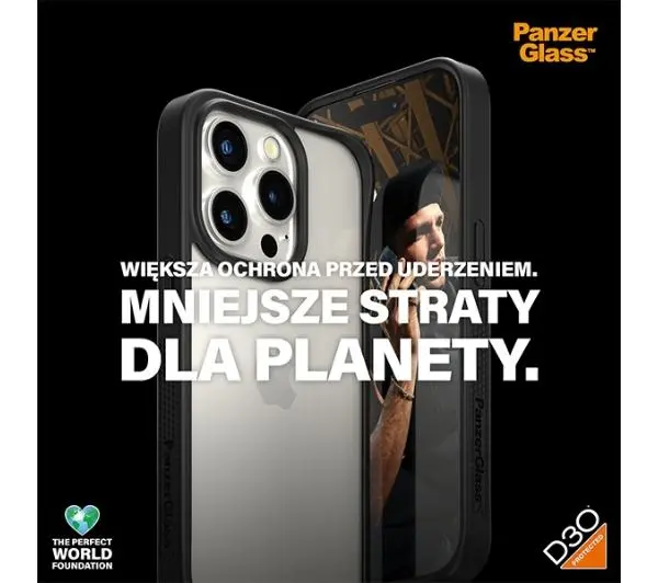 PanzerGlass ClearCase do iPhone 15 Pro Czarny