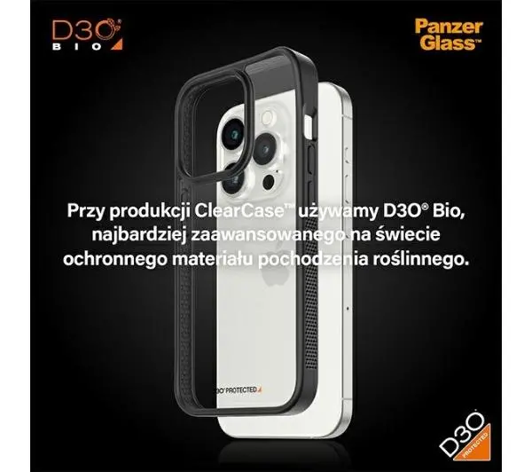 PanzerGlass ClearCase do iPhone 15 Pro Czarny