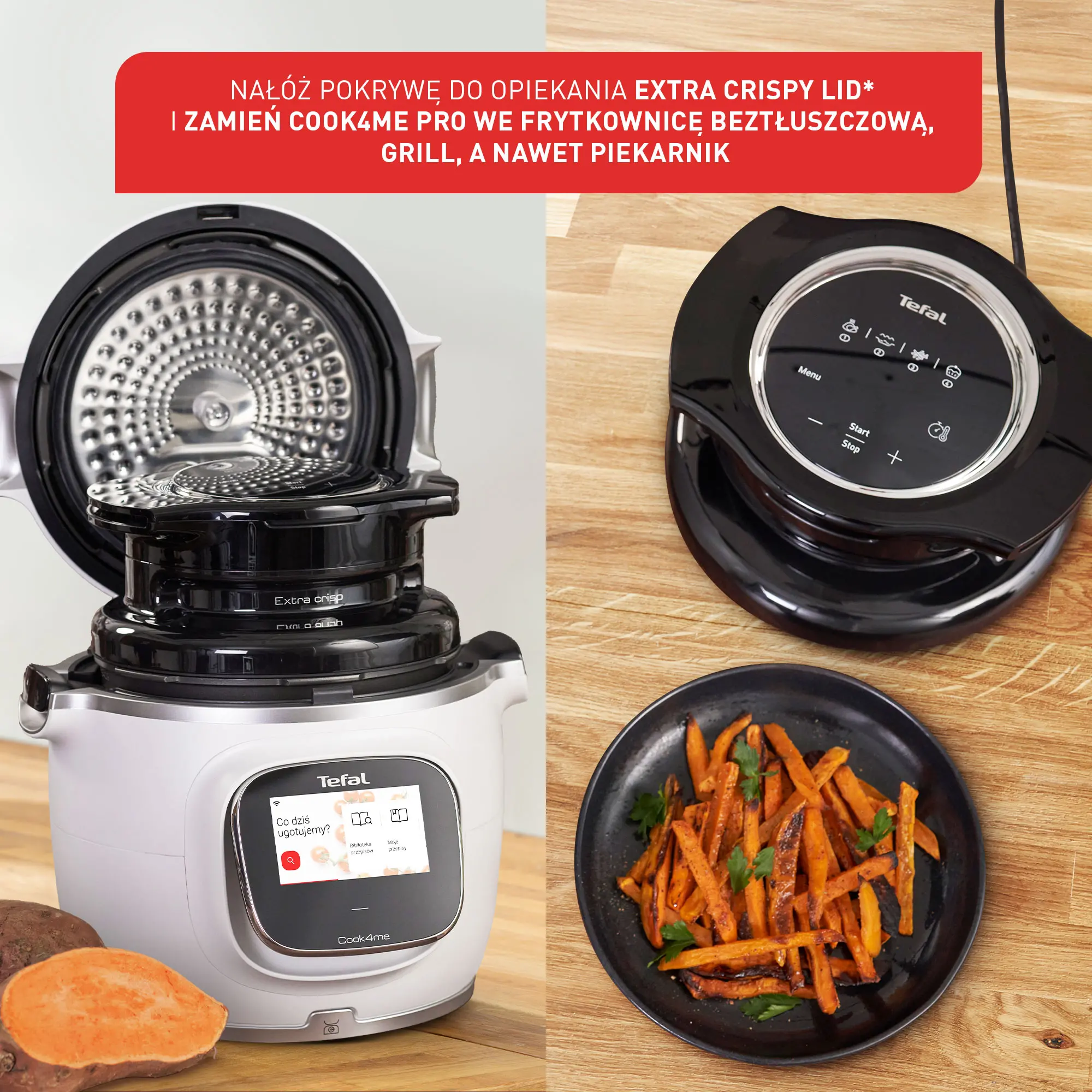 Multicooker Tefal Cook4me Touch Pro CY9431 1600W 6l Kosz do gotowania na parze