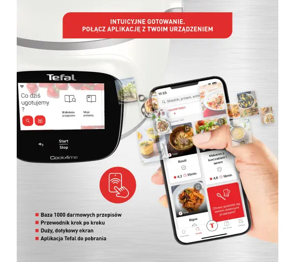 Tefal Cook4me Touch Pro CY9431 1600W 6l Kosz do gotowania na parze - ⚡ EURO HIT CENOWY! ⚡ - Kup na Raty - RRSO 0%