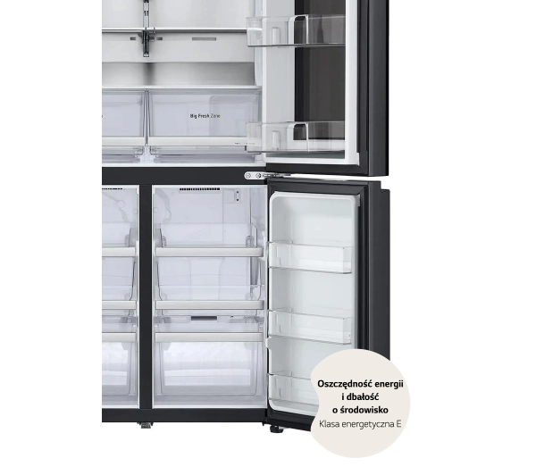 LG InstaView GMG960EVJE Funkcje AI Pełny No Frost 179,2cm Zdalne sterowanie Ciemny grafit stal - Kup na Raty - RRSO 0%