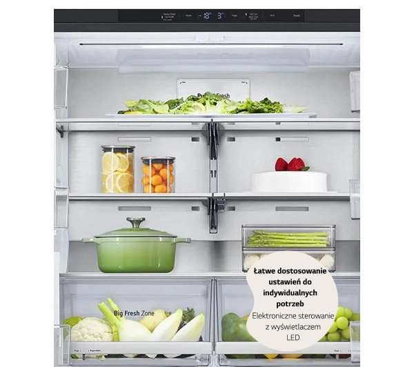 LG InstaView GMG960EVJE Funkcje AI Pełny No Frost 179,2cm Zdalne sterowanie Ciemny grafit stal - Kup na Raty - RRSO 0%