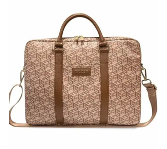 Torba na laptopa Guess GCube Stripes GUCB15HGCFSEP 16" Brązowy