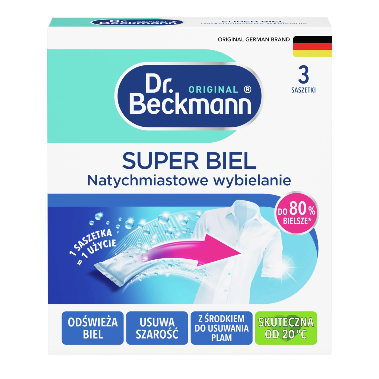 Wybielacz Dr. Beckmann Super Biel 3szt