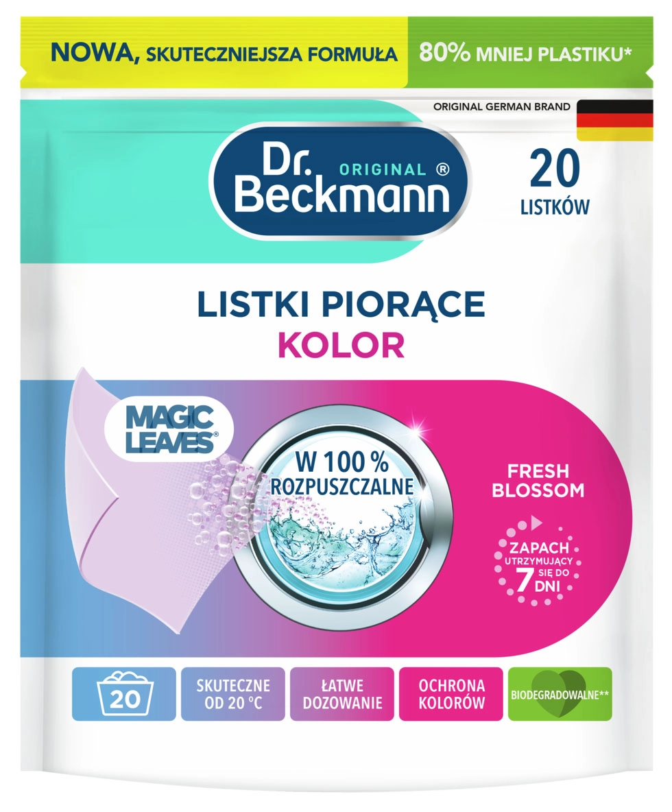 Listki piorące Dr. Beckmann Kolorowe tkaniny 20szt