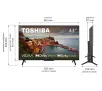 Telewizor Toshiba 43UV2463DG  43" LED 4K  Dolby Vision Smart TV VIDAA HDMI 2.1 DVB-T2