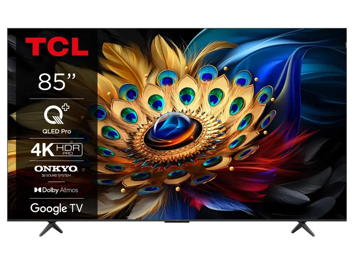 Telewizor TCL 85C655 85" QLED 4K Google TV Dolby Vision Dolby Atmos HDMI 2.1 DVB-T2