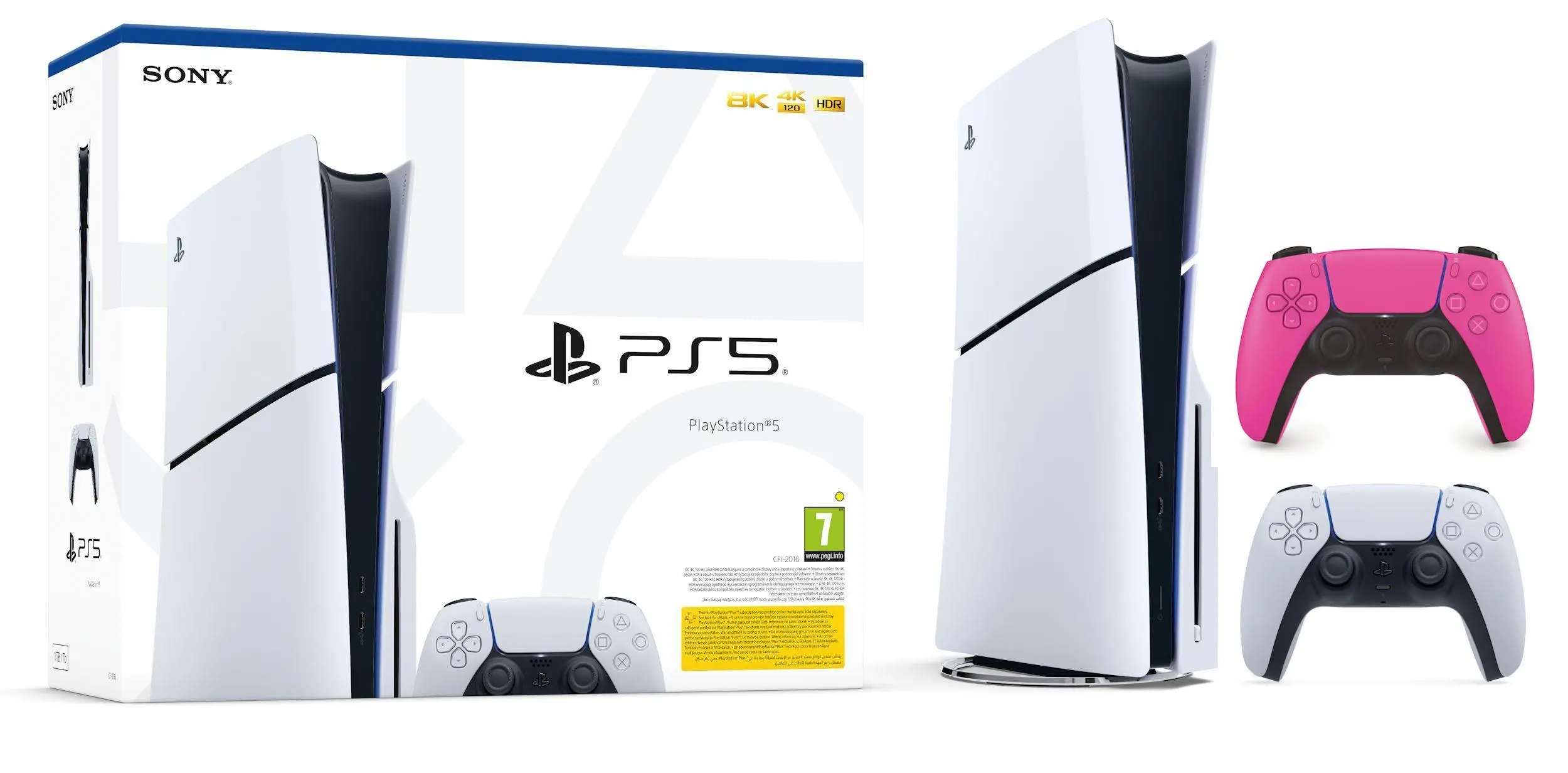 Konsola Sony PlayStation 5 Slim D Chassis (PS5) 1TB z napędem + Dodatkowy Pad Różowy