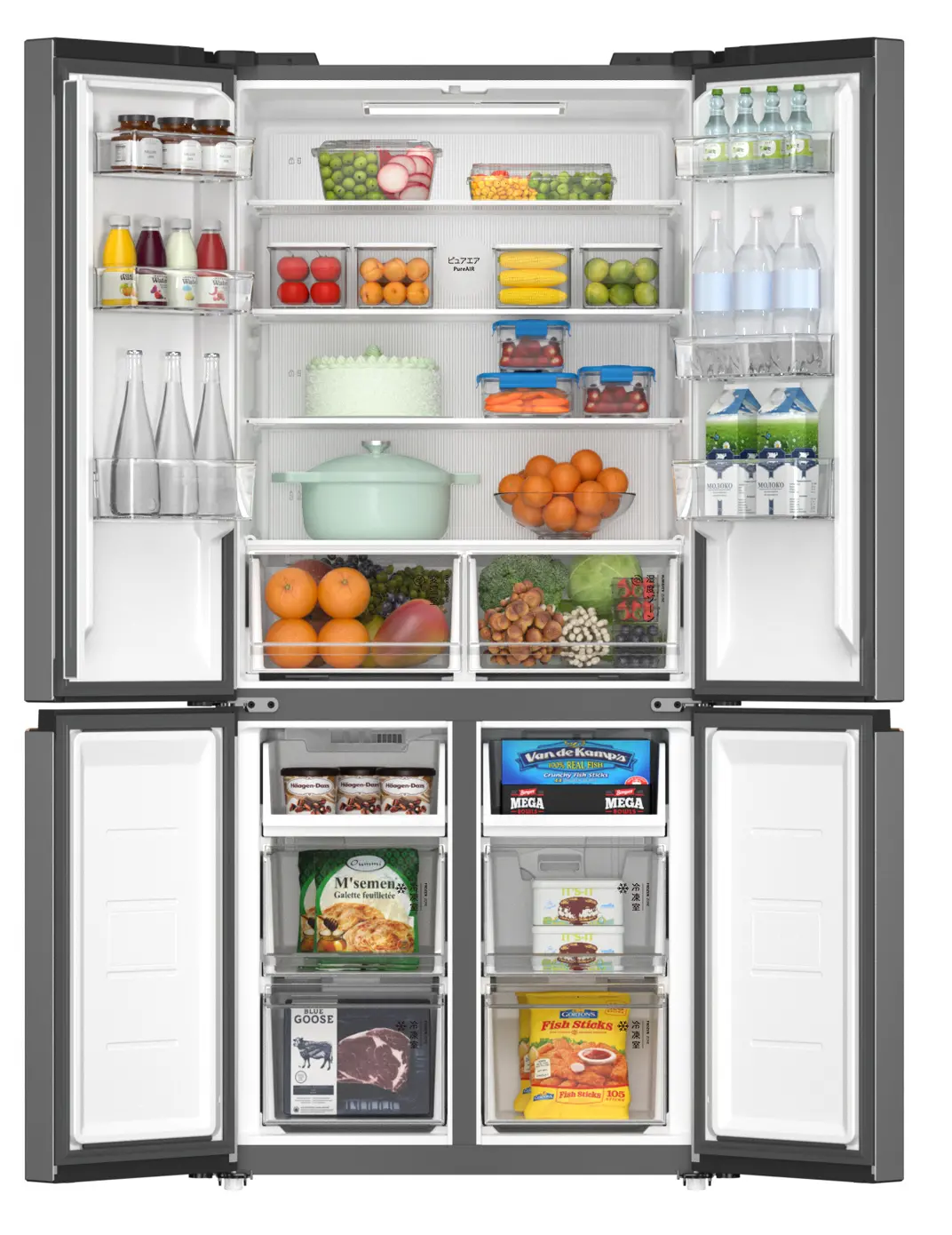 Lodówka Toshiba GR-RF677WI-PMJ(06) Pełny No Frost 189,8cm Komora świeżości Zdalne sterowanie Szary - Opinie, Cena - RTV EURO AGD Lodówka Toshiba GR-RF677WI-PMJ(06) Pełny No Frost 189,8cm Komora świeżości Zdalne sterowanie Szary - Opinie, Cena - RTV EURO AGD