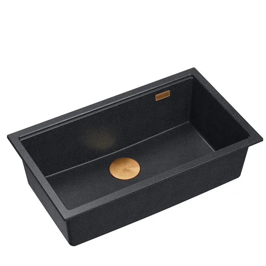 Zlewozmywak Quadron LOGAN 110 HQD7644U8_PVDC1_U Granitowy Black diamond/Miedziany