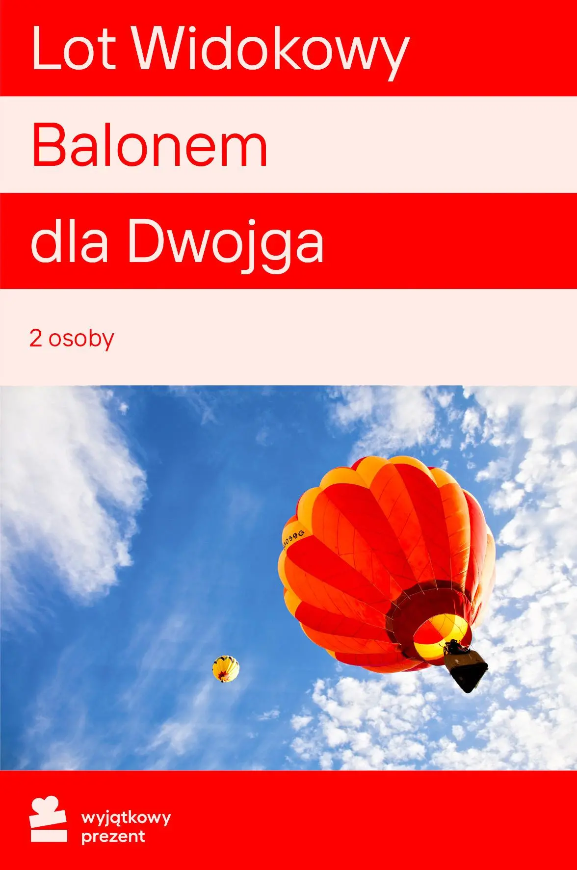 Karta Podarunkowa Lot Widokowy Balonem dla Dwojga Obecnie dostępne tylko w sklepach stacjonarnych RTV EURO AGD