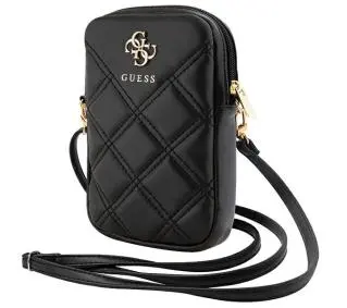 Guess torebka Zip Quilted 4G Czarny