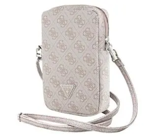 Guess torebka Zip 4G Triangle Różowy