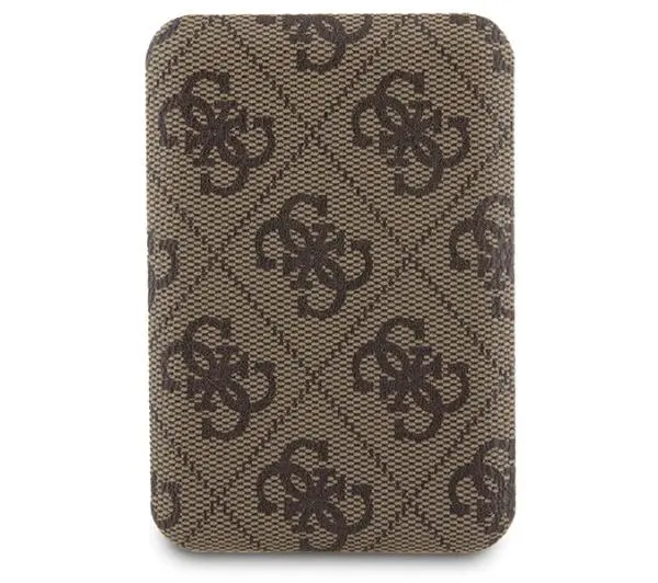 Guess Zestaw do iPhone 15 Pro + Powerbank 5000mAh MagSafe 4G Metal Logo Brązowy - Kup na Raty - RRSO 0%