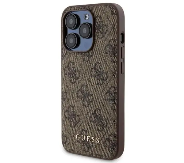 Guess Zestaw do iPhone 15 Pro + Powerbank 5000mAh MagSafe 4G Metal Logo Brązowy - Kup na Raty - RRSO 0%