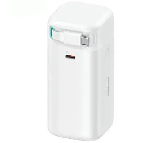 USAMS Fast Charge XMF Series ze zwijanym kablem USB-C 18000mAh PD45W Biały