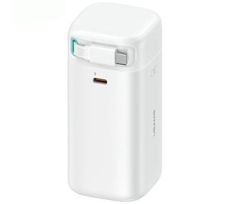 Powerbank USAMS Fast Charge XMF Series ze zwijanym kablem USB-C 18000mAh PD45W Biały