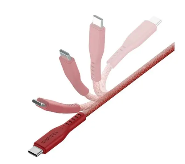 Energea Flow USB-C - USB-C 1,5m 240W 5A PD Fast Charge Czerwony