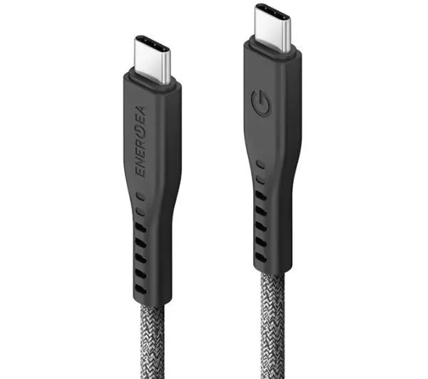 Energea Flow USB-C - USB-C 1.5m 240W 5A PD Fast Charge Czarny