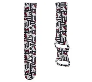 Hello Kitty Uniwersalny Silicone Heads & Stripes strap 22mm Czarny