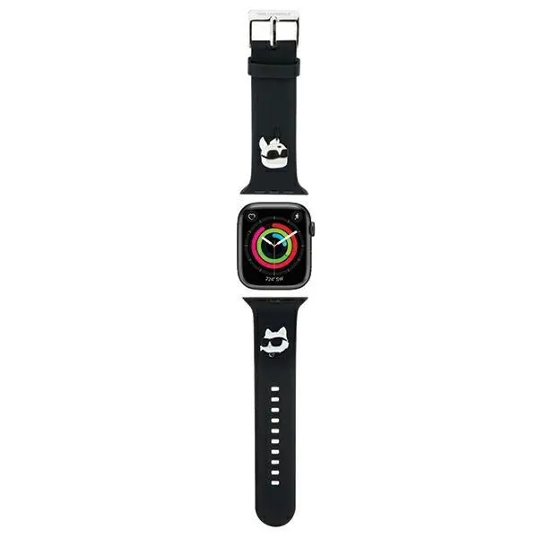 Pasek Karl Lagerfeld do Watch 38/40/41mm strap 3D Rubber Karl&Choupette Heads Czarny