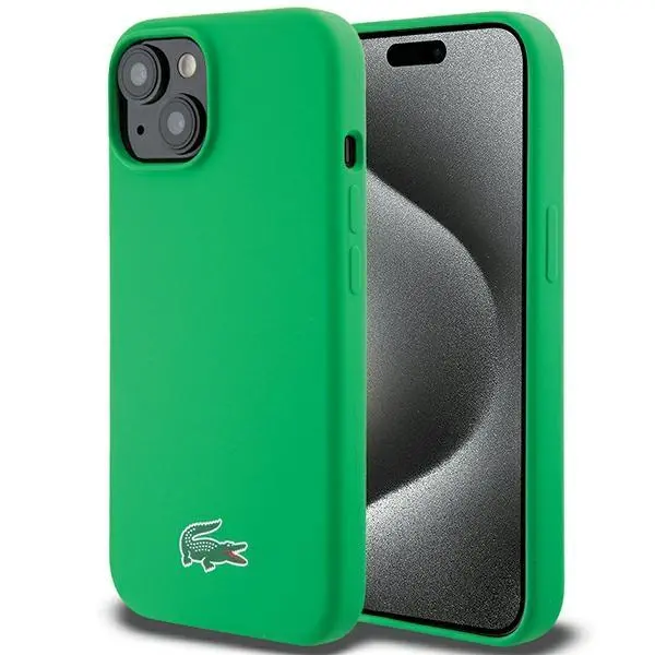Etui Lacoste Silicone MagSafe do iPhone 15 Plus Zielony
