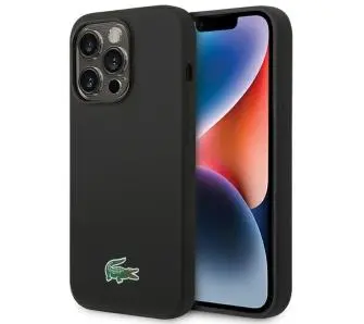 Etui Lacoste Silicone MagSafe do iPhone 15 Pro Max Czarny