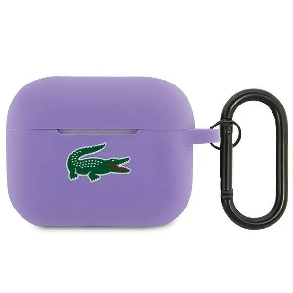 Etui na słuchawki Lacoste LCAP2SLOU Cover Silicone Croc Logo do AirPods Pro 2 (2022/2023) Fioletowy