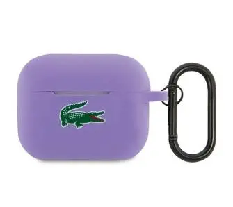 Etui na słuchawki Lacoste LCAP2SLOU Cover Silicone Croc Logo do AirPods Pro 2 (2022/2023) Fioletowy