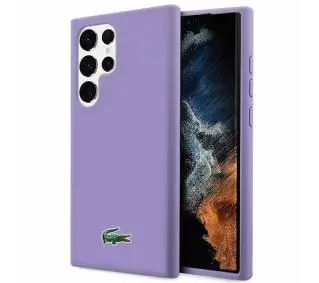 Lacoste LCHCS23LSLOU Hardcase Silicone do Samsung Galaxy S23 Ultra Fioletowy