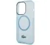 Etui Lacoste LCHMP15LULOLB Hardcase Transparent MagSafe do iPhone 15 Pro Niebieski