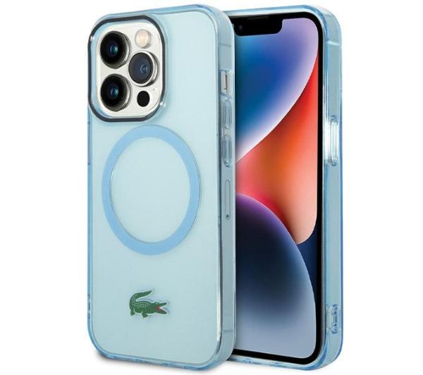 Zdjęcia - Etui Lacoste LCHMP15LULOLB Hardcase Transparent MagSafe do iPhone 15 Pro Niebie 