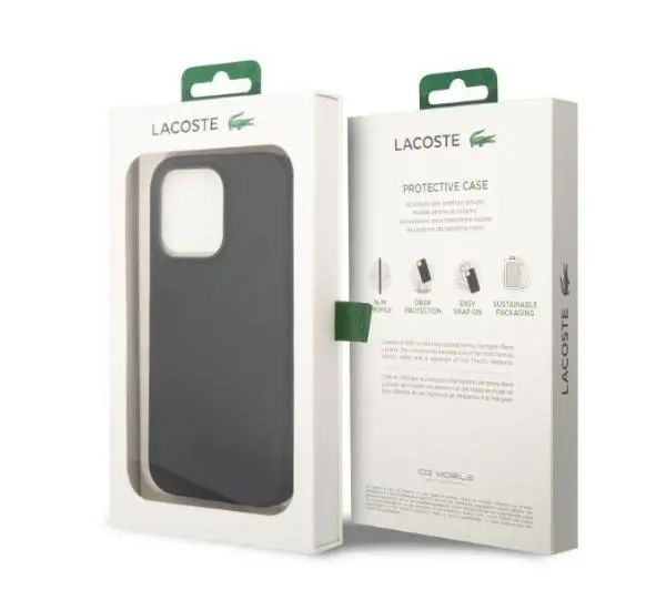 Lacoste Silicone do iPhone 14 Pro Czarny
