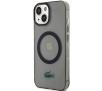 Etui Lacoste LCHMP15SULOK Hardcase Transparent MagSafe do iPhone 15 Czarny
