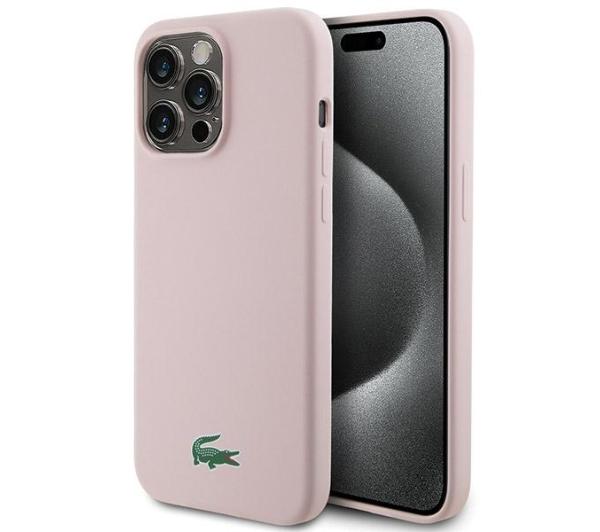 Фото - Чохол Lacoste LCHMP15XSLOI Hardcase Silicone MagSafe do iPhone 15 Pro Max Różowy 