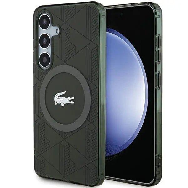 Etui Lacoste LCHMS24SUBSB Hardcase IML Blend Monogram MagSafe do Samsung Galaxy S24 Khaki