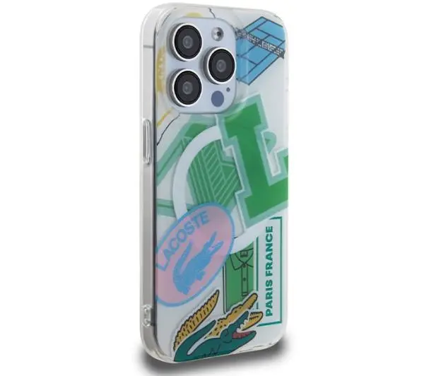 Lacoste LCHMP15LUPAN Hardcase Double Layer Patch MagSafe do iPhone 15 Pro Zielony