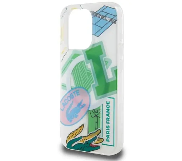 Lacoste LCHMP15LUPAN Hardcase Double Layer Patch MagSafe do iPhone 15 Pro Zielony