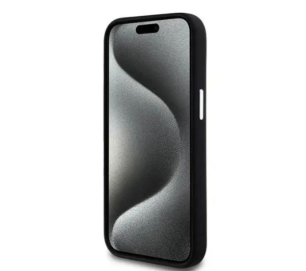 DKNY Hardcase Liquid Silicone Small Metal Logo MagSafe do iPhone 14 Czarny