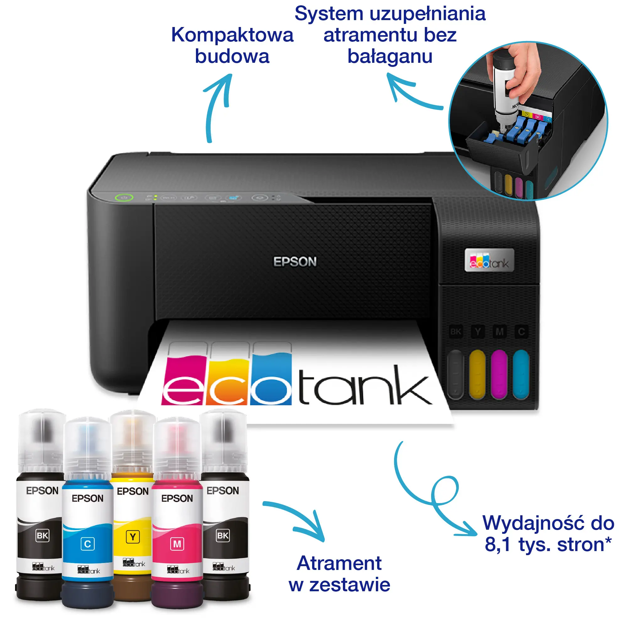 Фото БФП Epson EcoTank L3270 (C11CJ67434)
