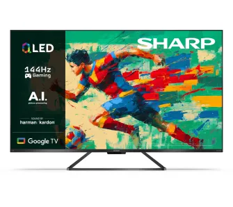 Telewizor Sharp 55GR8765E 55" QLED 4K 144Hz Google TV Funkcje AI Dolby Vision IQ Dolby Atmos DTS X HDMI 2.1 DVB-T2