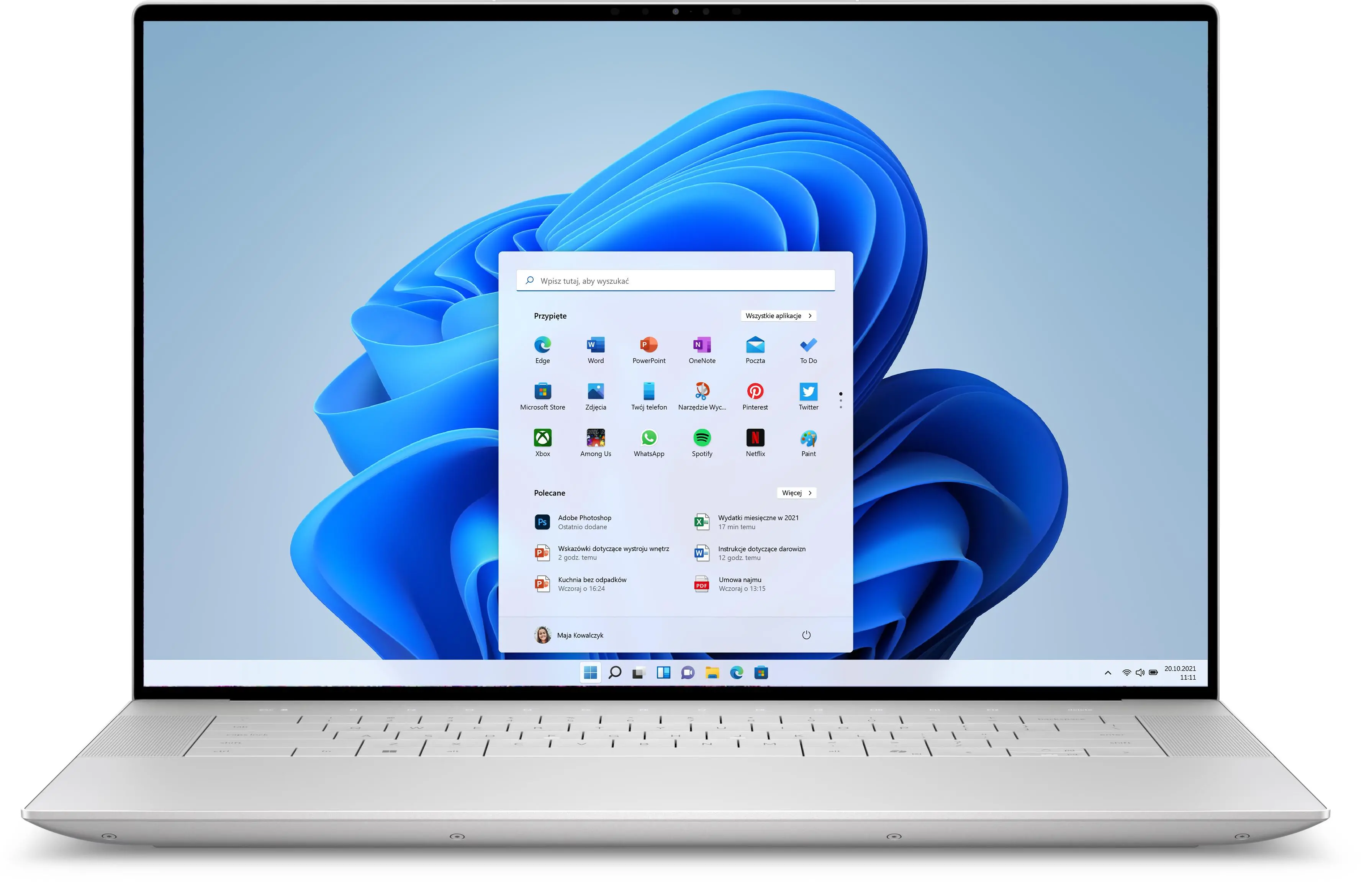 Laptop biznesowy Dell XPS 16 9640-2284 16,3" 120Hz Ultra 7 155H 16GB RAM 1TB Dysk SSD RTX4050 DLSS3 Win11 Pro Platynowy