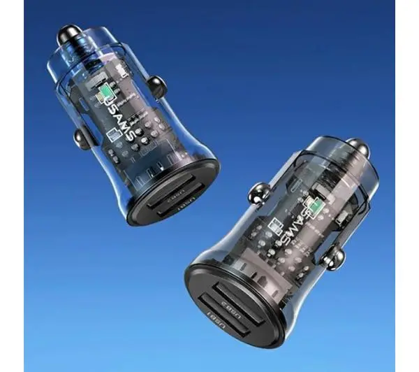 USAMS C31 2xUSB-A Fast Charge 3A Czarny