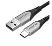 Kabel Vention USB 2.0 A do USB-C CODHF 3A 1m Szary