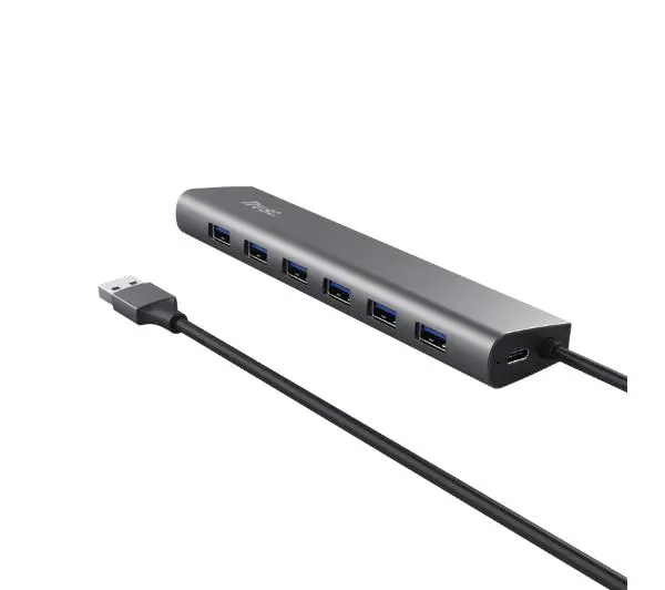 Trust Halyx 7xUSB 3.2 Szary