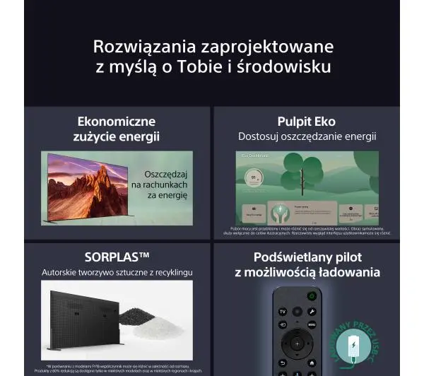 Sony BRAVIA 9 K-85XR90  85" QLED 4K Mini LED 120Hz Google TV Dolby Vision Dolby Atmos HDMI 2.1 DVB-T2 - Kup na Raty - RRSO 0%