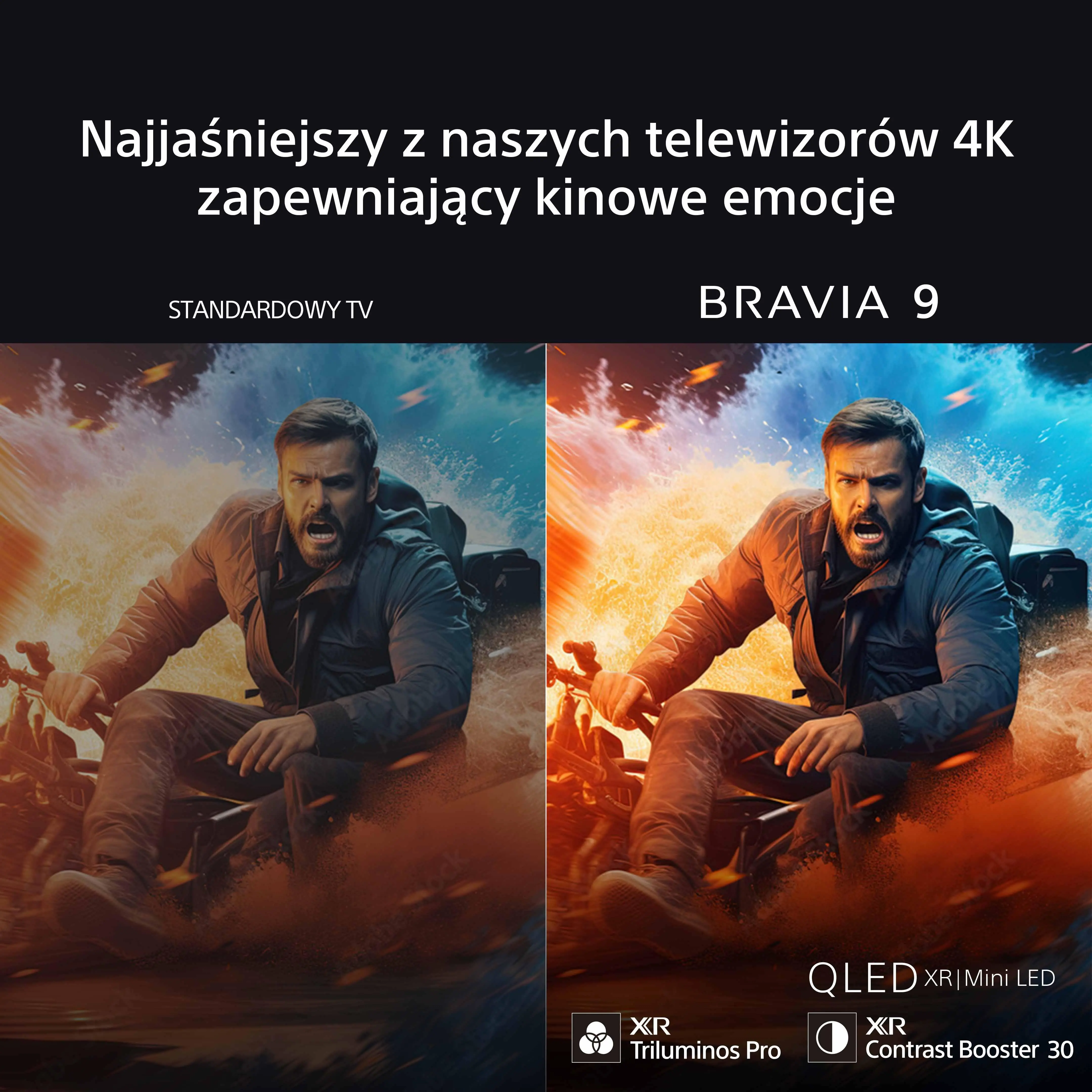 Telewizor Sony BRAVIA 9 K-85XR90  85" QLED 4K Mini LED 120Hz Google TV Dolby Vision Dolby Atmos HDMI 2.1 DVB-T2