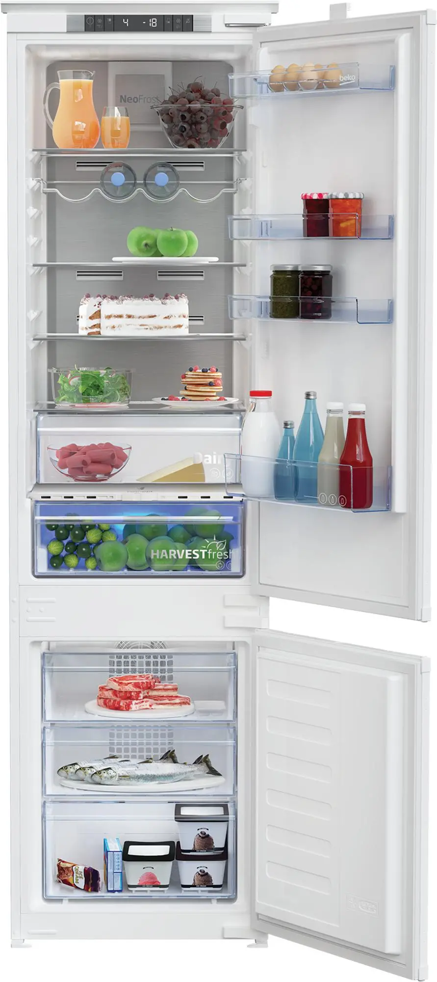 Lodówka Beko BCNA306E4ZSN Pełny No Frost 193,5cm Komora świeżości