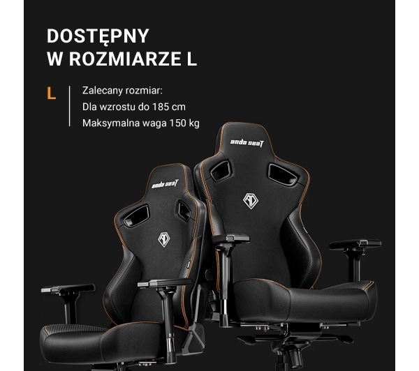 Anda Seat Kaiser 3 L Gamingowy do 150kg Skóra ECO Biały - Kup na Raty - RRSO 0%