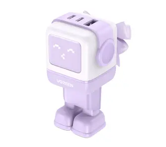 Ładowarka sieciowa UGREEN 35291 Nexode RG Robot GaN 2x USB-C + USB 65W Fioletowy